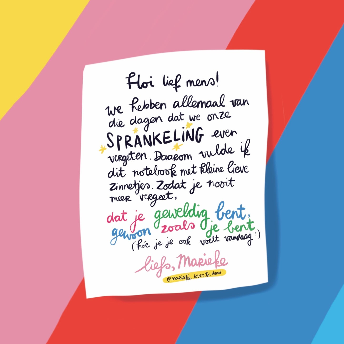 🌈 Notebook 'voor te gekke mensen'