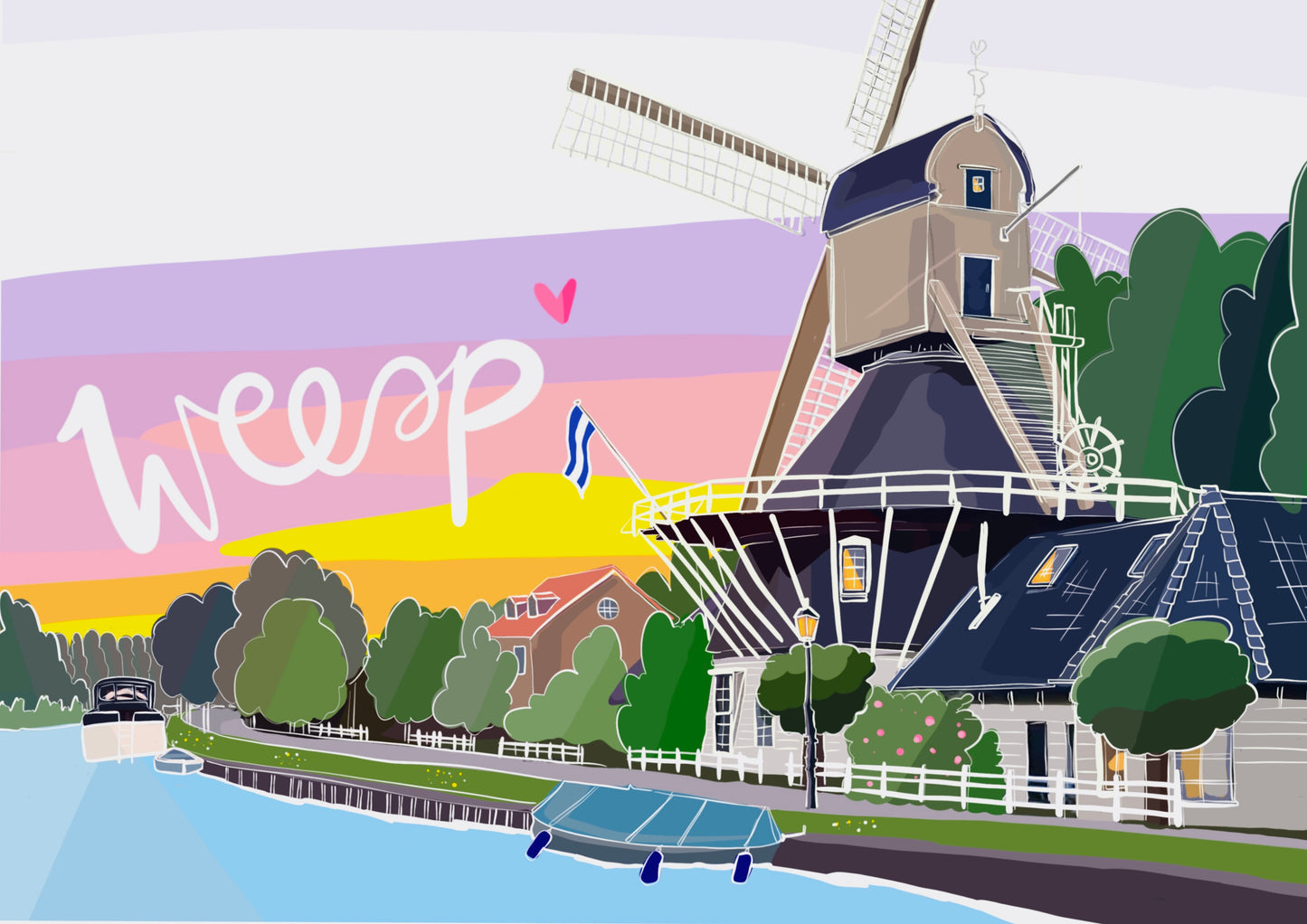 WEESP A4 Art print 'windmill'
