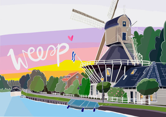 WEESP A4 Art print 'windmill'