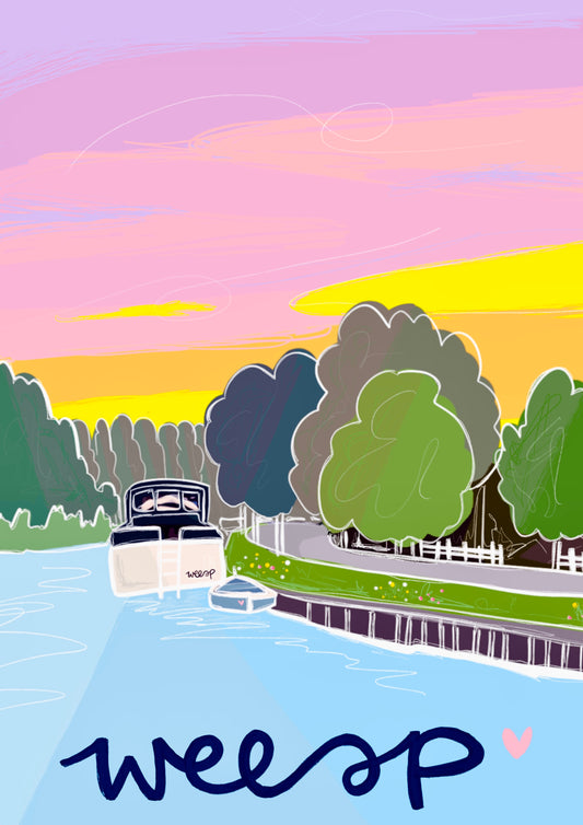 WEESP A4 Art print 'sundowner'