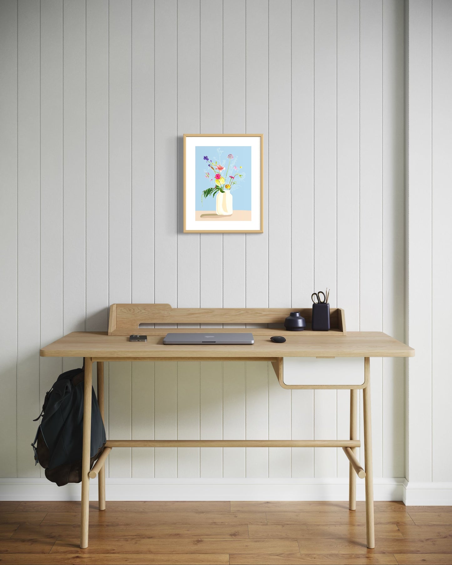 Luxe Art print ‘Blauw Boeketje' / A4