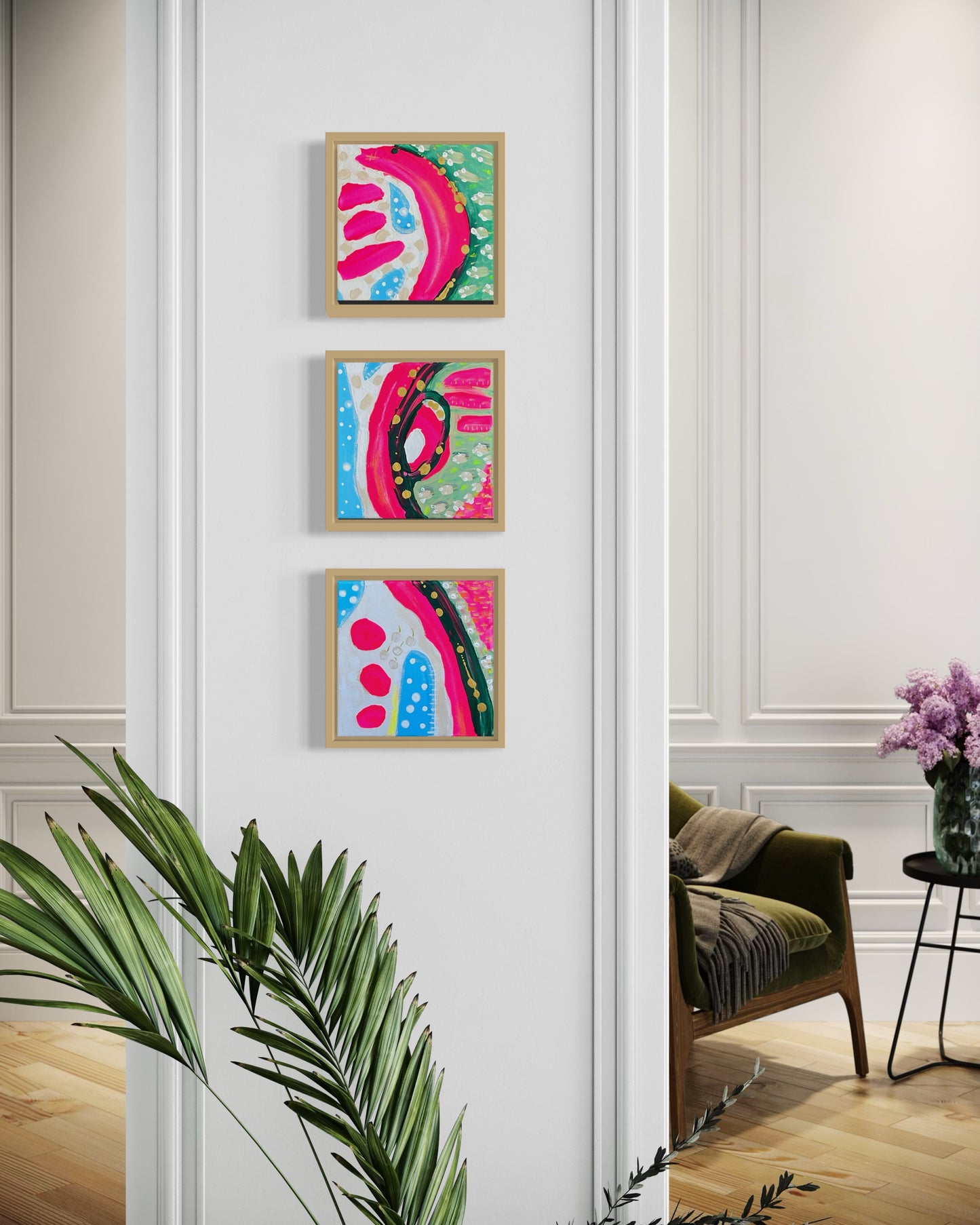 Blush of Peace | Original 20x20 cm | 3-luik