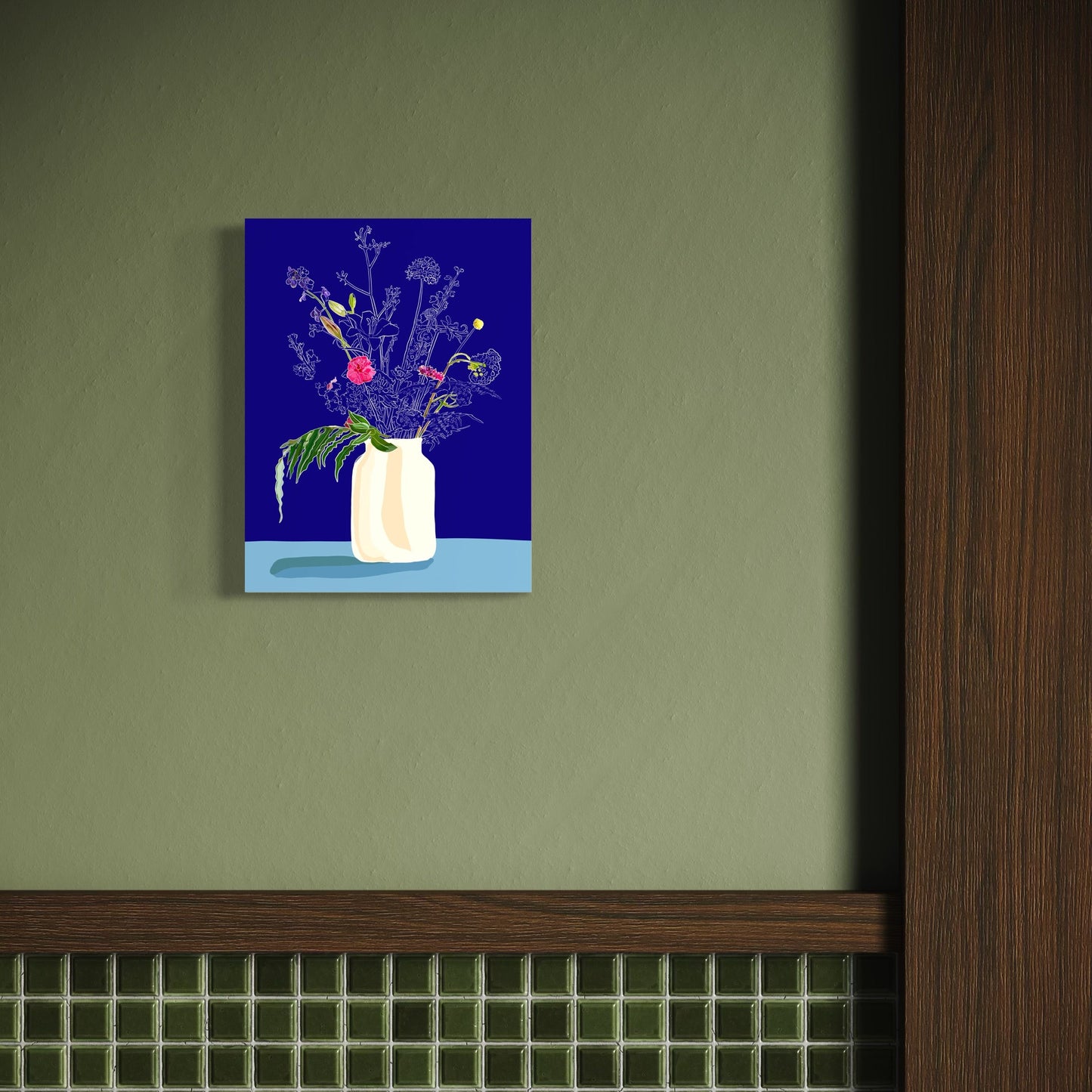 Hollands boeket | Mini print op hout