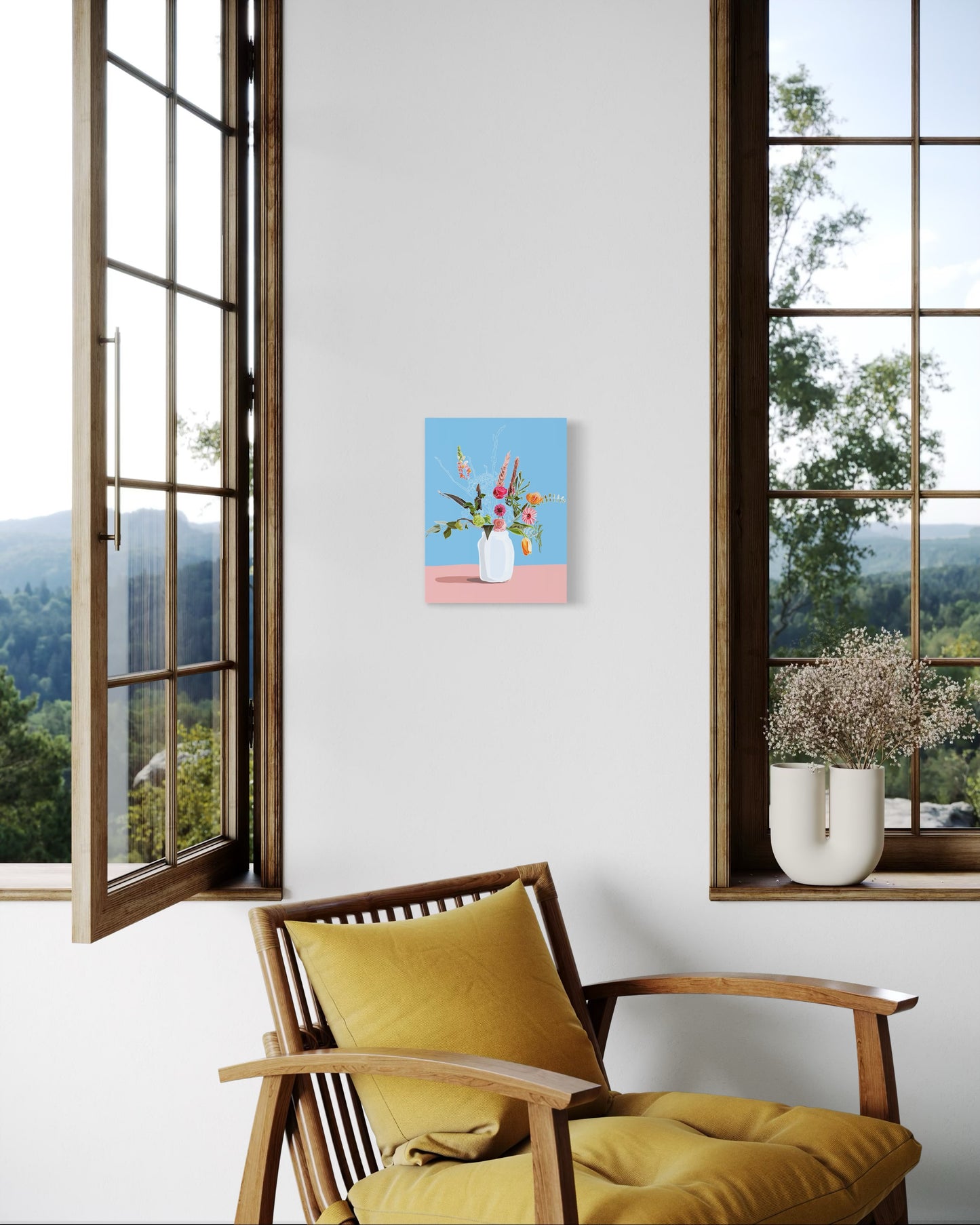 Lente kriebels | Mini print op hout