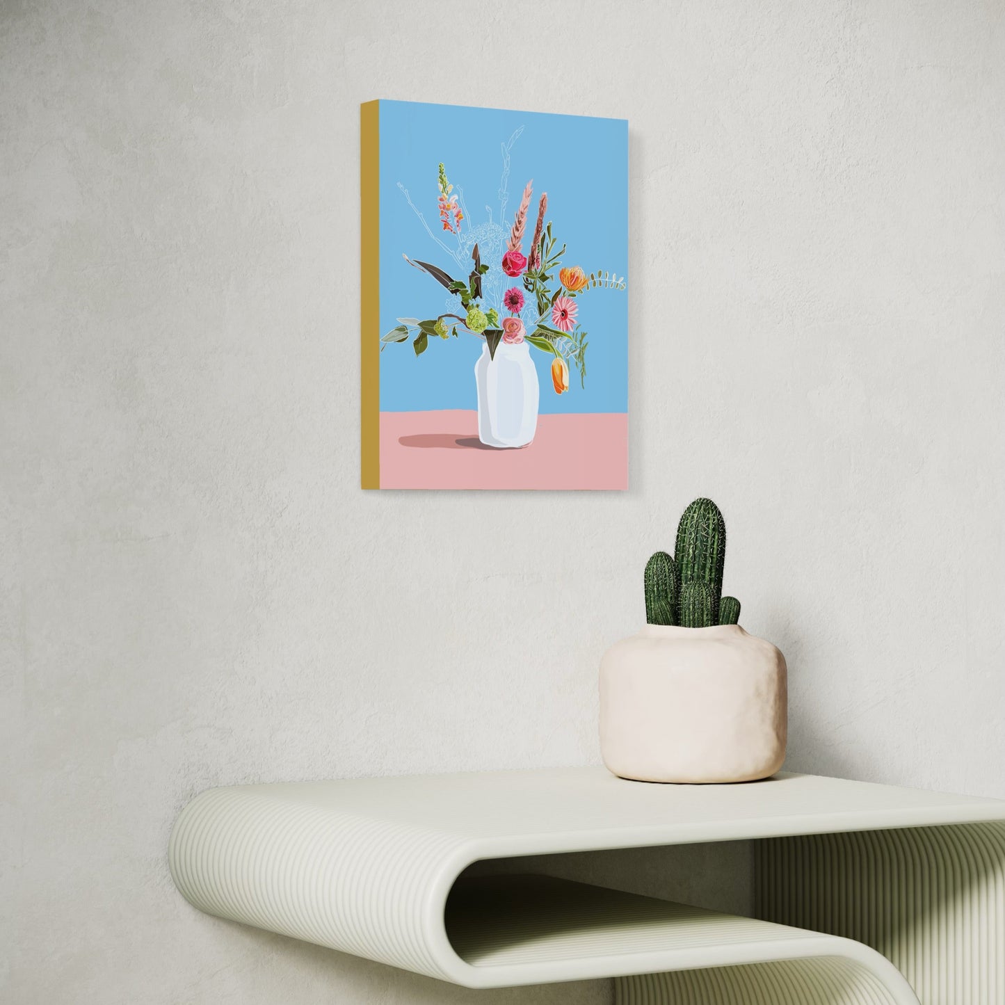 Lente kriebels | Mini print op hout