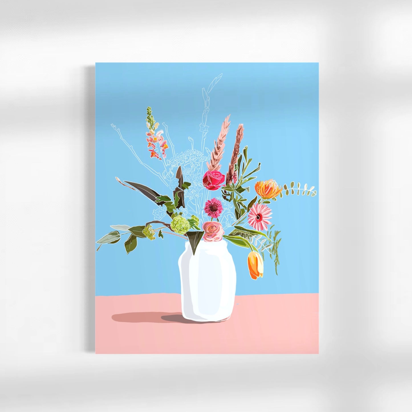 Lente kriebels | Mini print op hout