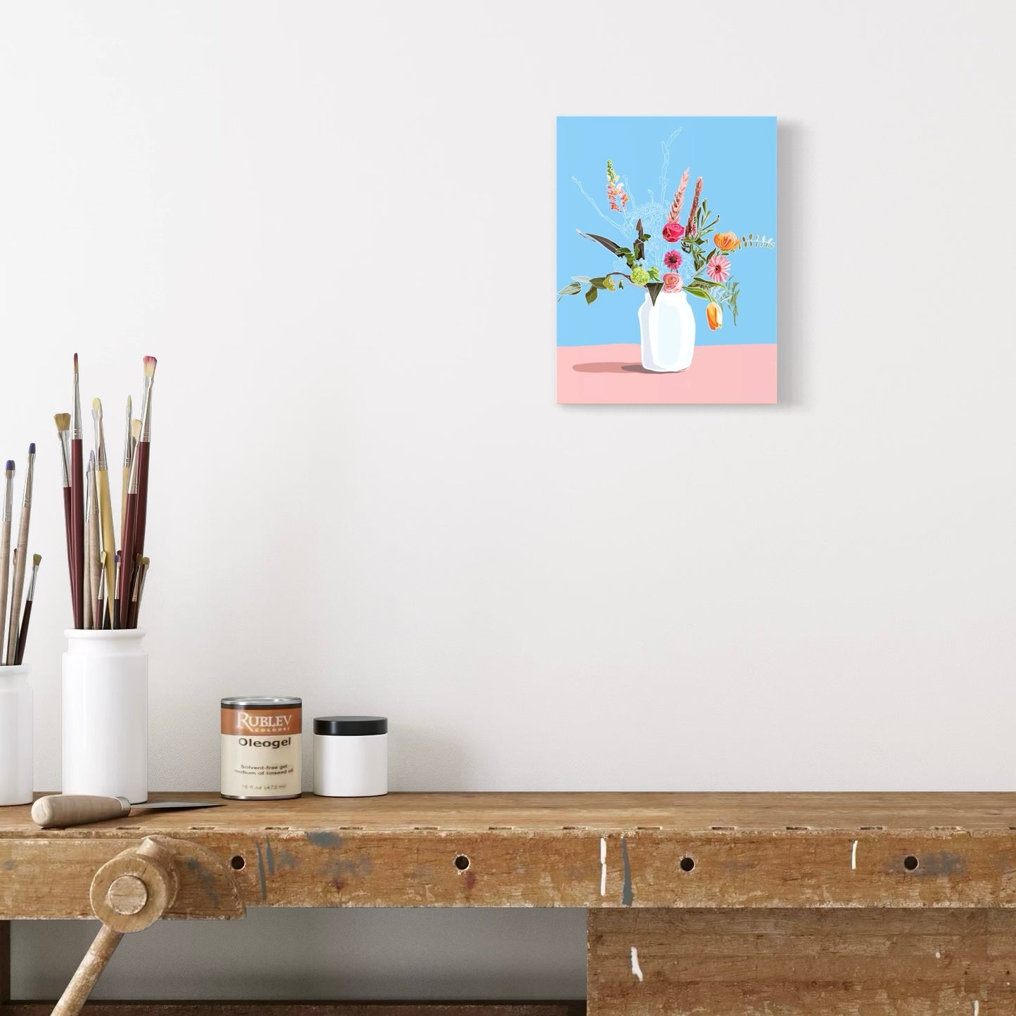 Lente kriebels | Mini print op hout