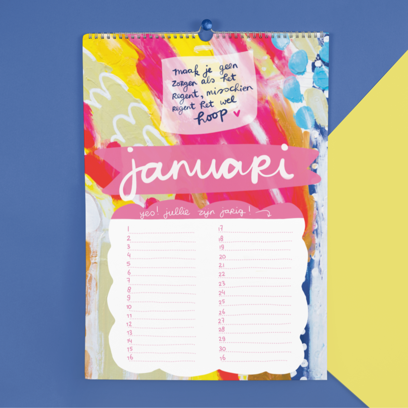 🎂 Marieke's kunst Verjaardagskalender (kadotip)