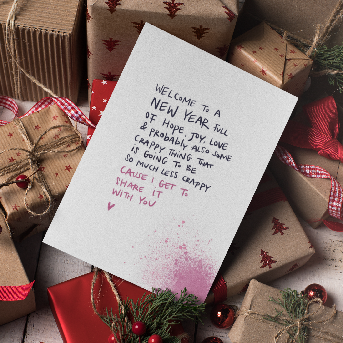🎄Feestzakje Kerstkaarten (6 XL kaarten)