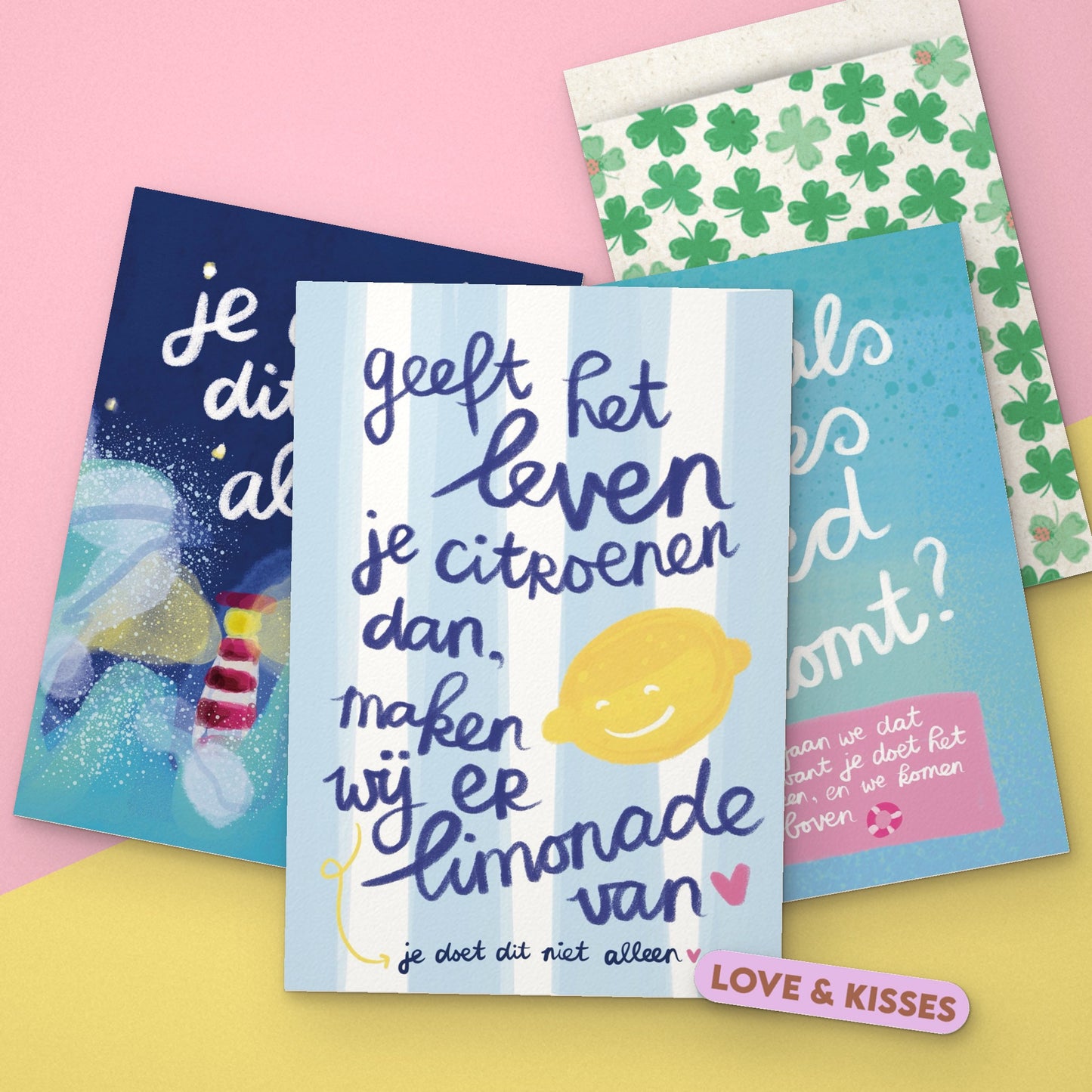 Feestzakje met 3 luxe prints en kadozakjes