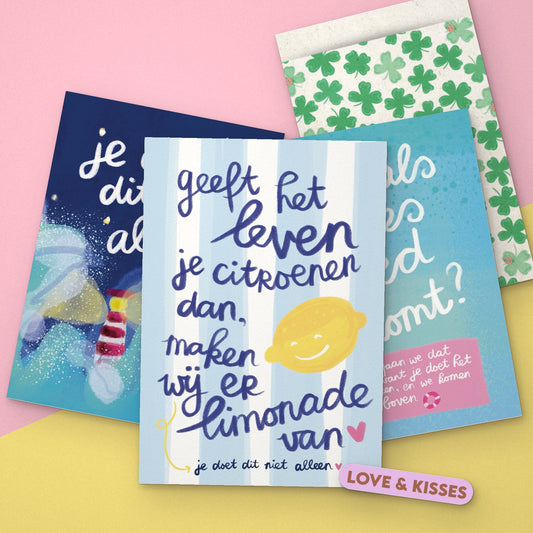 Feestzakje met 3 luxe prints en kadozakjes