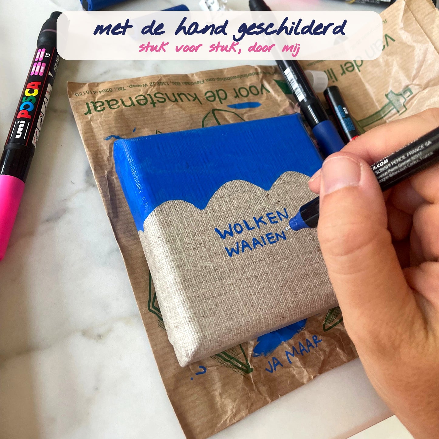 💗 NIEUW handgeschilderd (kerst)kado (50 stuks)