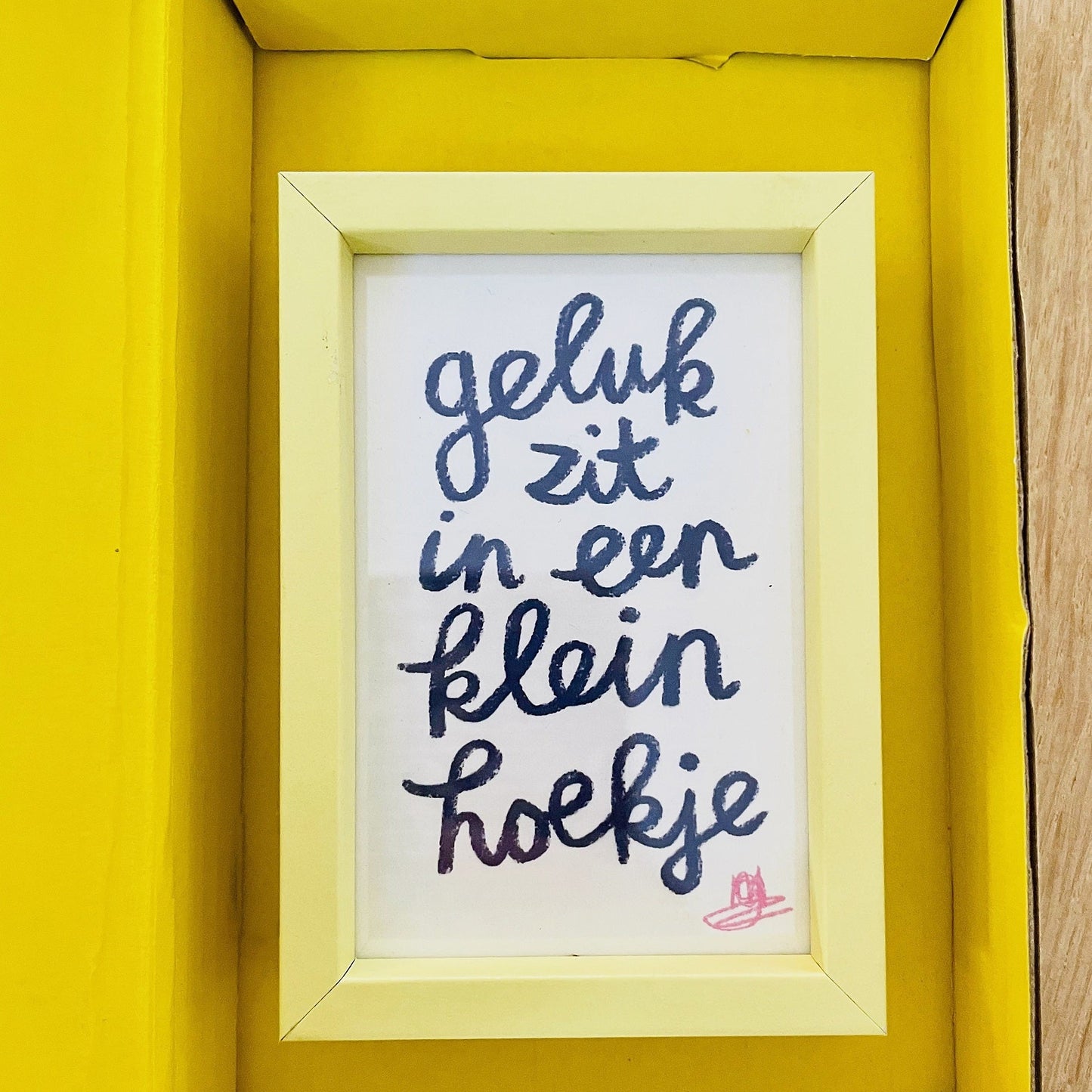 🌈  NIEUW Mini lijstje 'Geluk zit in een klein hoekje'