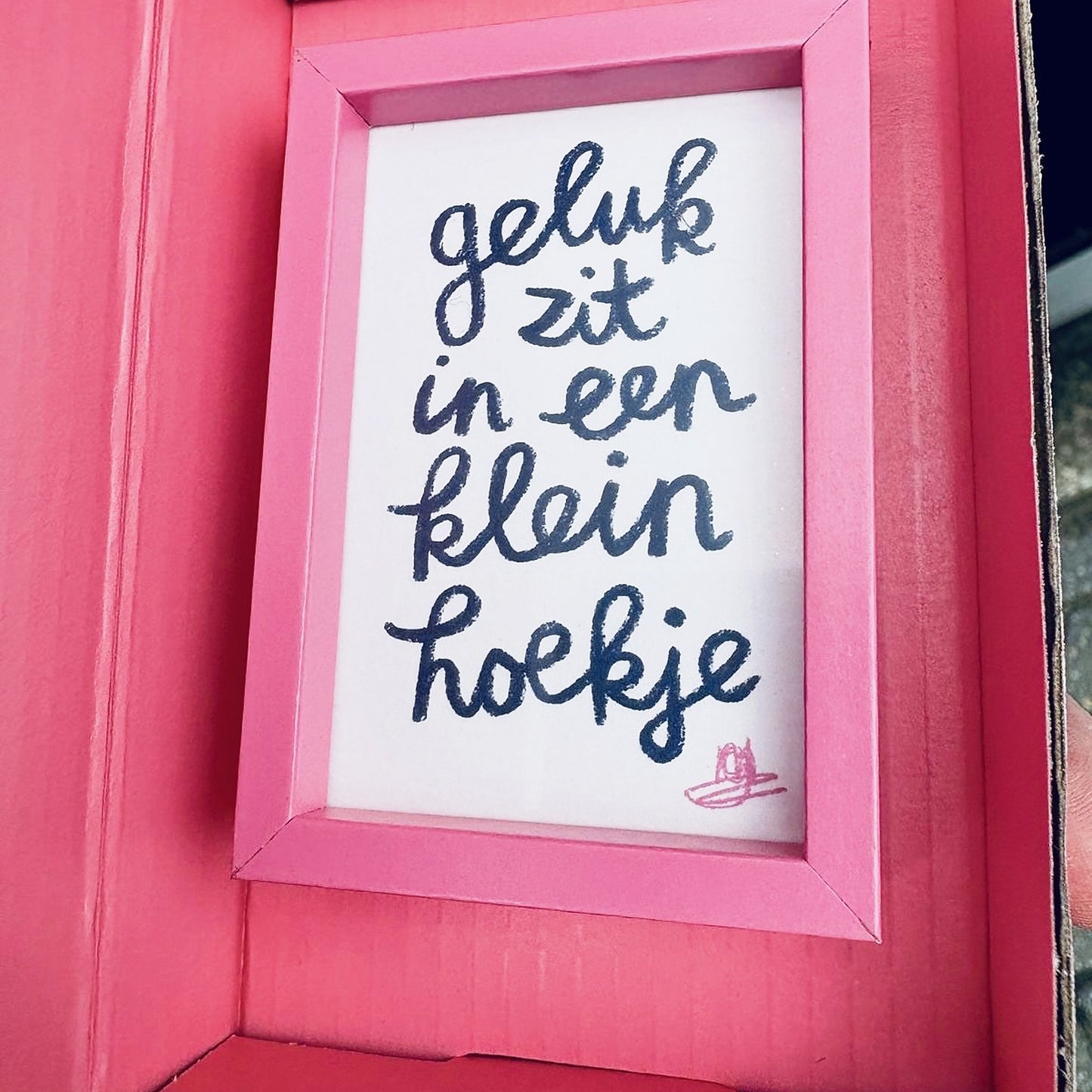 🌈  NIEUW Mini lijstje 'Geluk zit in een klein hoekje'