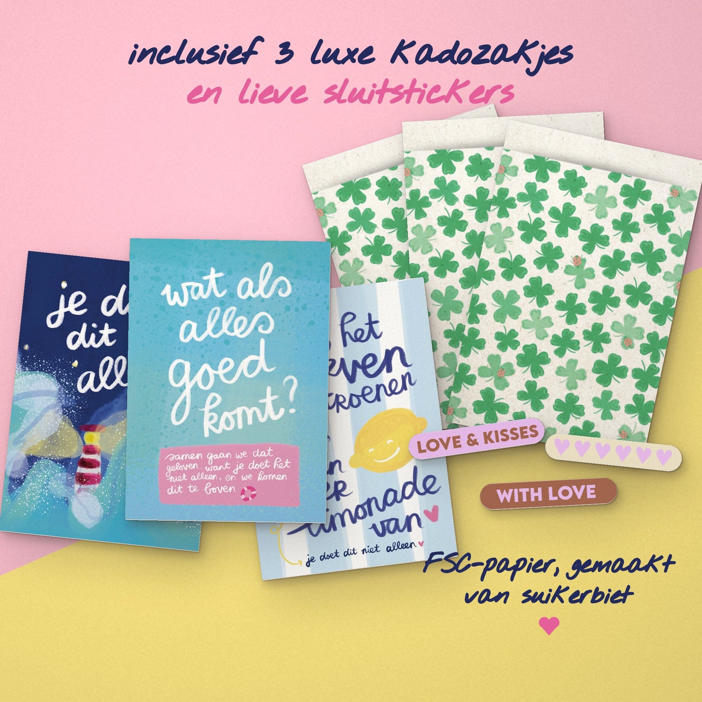🛍️ Feestzakje met 3 luxe Prints (+ kadozakjes)