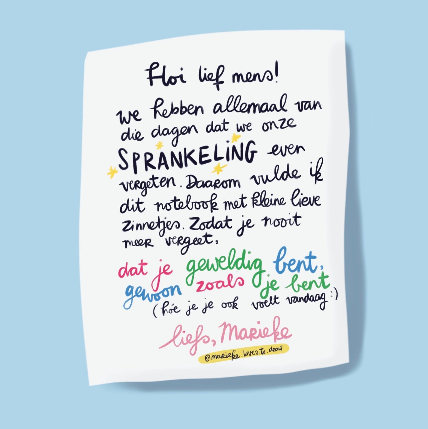 💙Limited edition notebook - ik hou van blauw