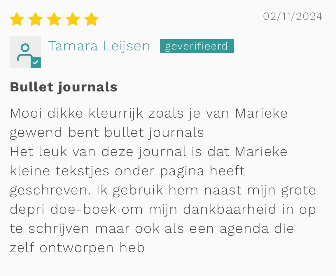 Luxe Bulletjournal (notebook) met lieve tekstjes / LAATSTE BESTELLING / 2 voor 25 euro (kadotip!)