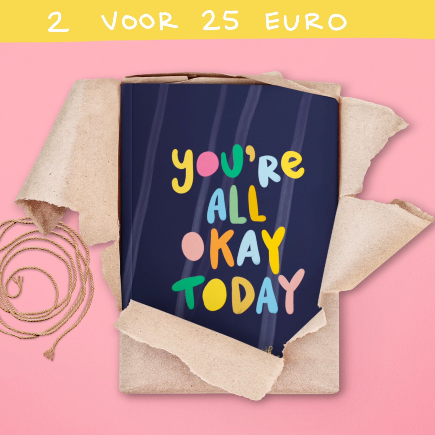 Liefste Notitie-boek ooit - You are all OKAY (2 voor 25 euro op alle notebooks en kaartensets)