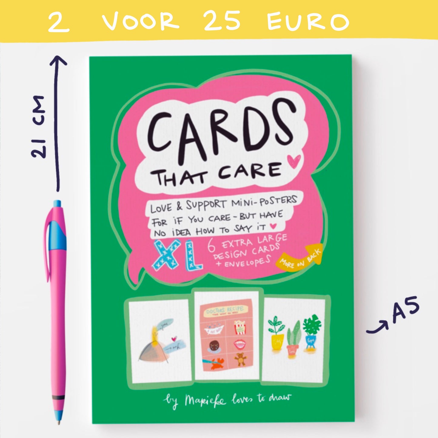 Cards that Care / XL Kaartenset  - extra lief ( 2 voor 25 euro op alle notebooks en kaartensets)