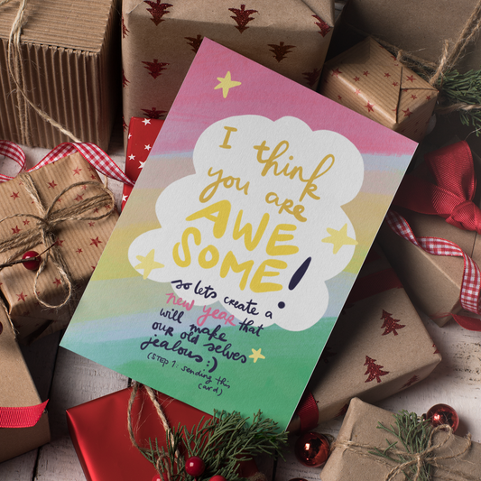 🎄Feestzakje Kerstkaarten (6 XL kaarten)