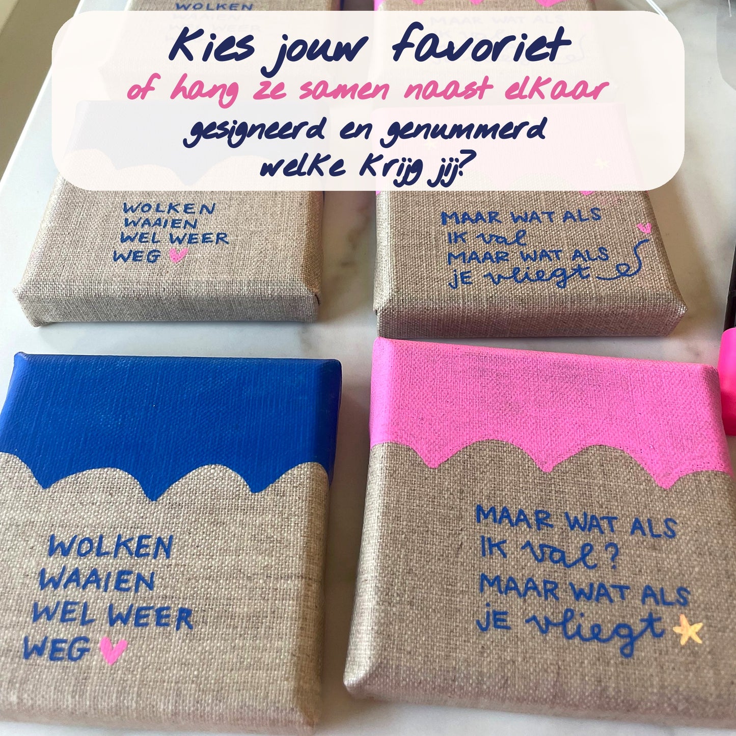💗 NIEUW handgeschilderd (kerst)kado (50 stuks)