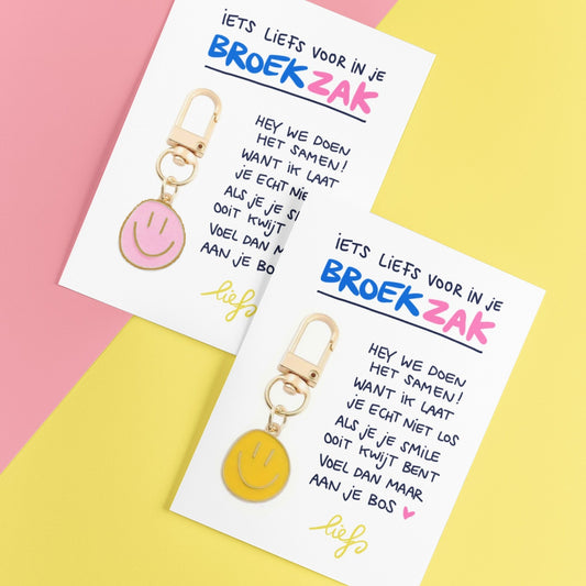 💕 Liefs in je broekzak / mini-gelukskaartje met sleutelhanger