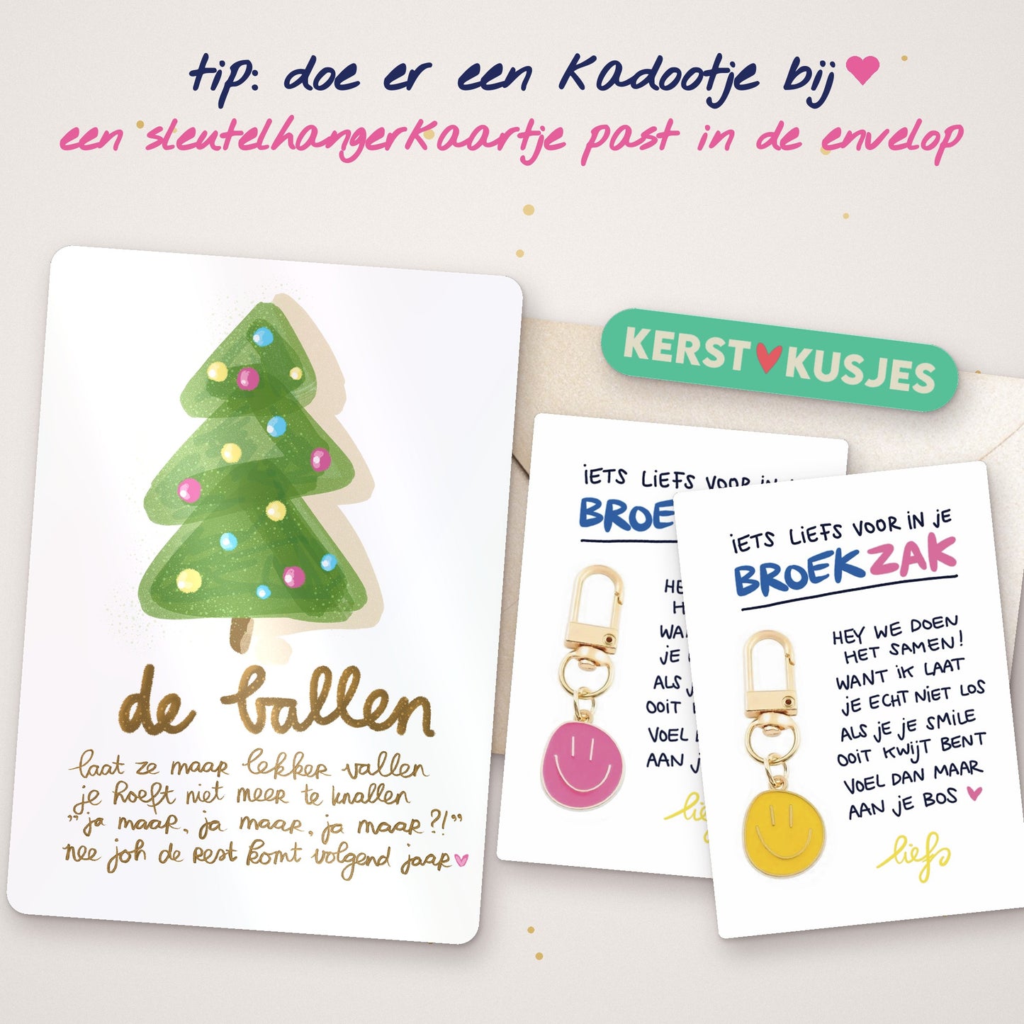 Tip: doe er een sleutelhangerkaartje bij
