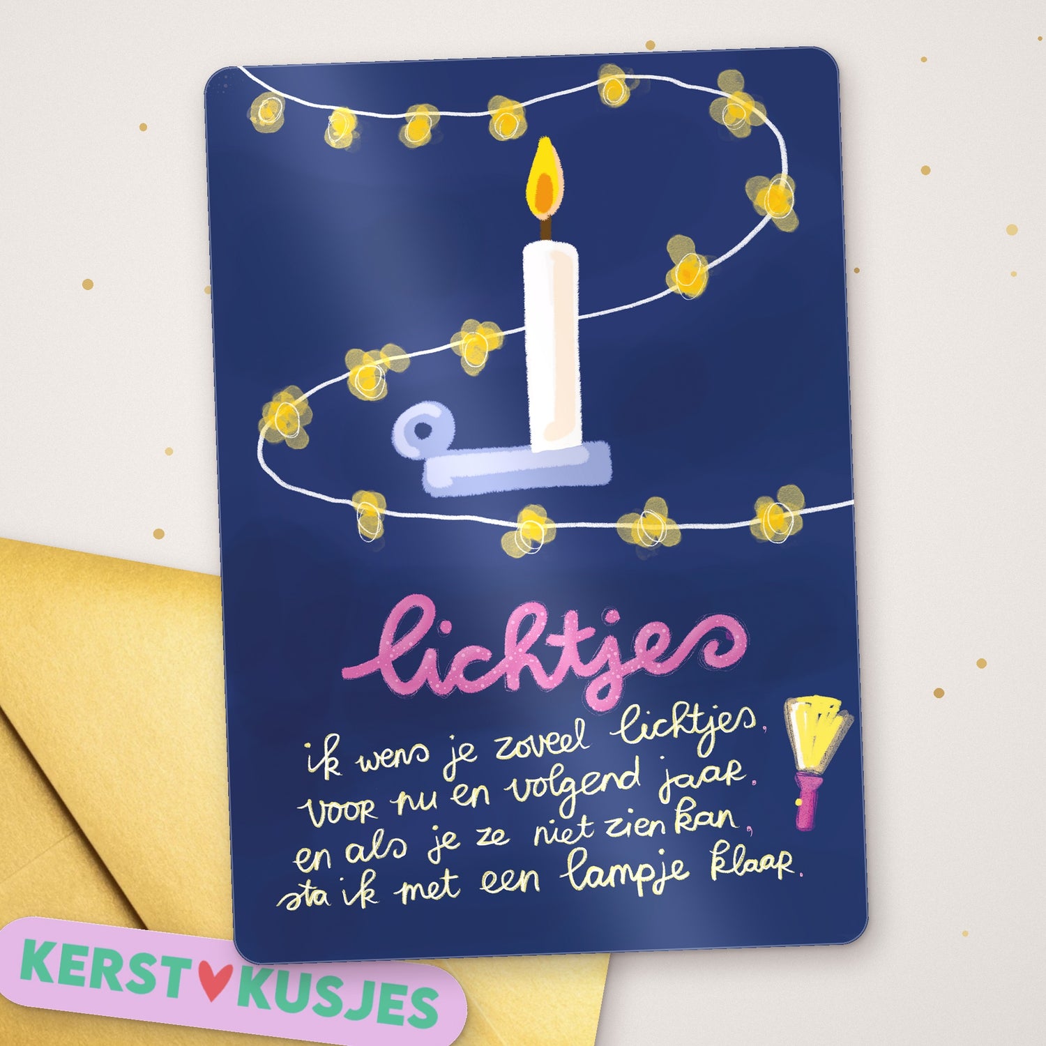 Kerstkaart Lichtjes