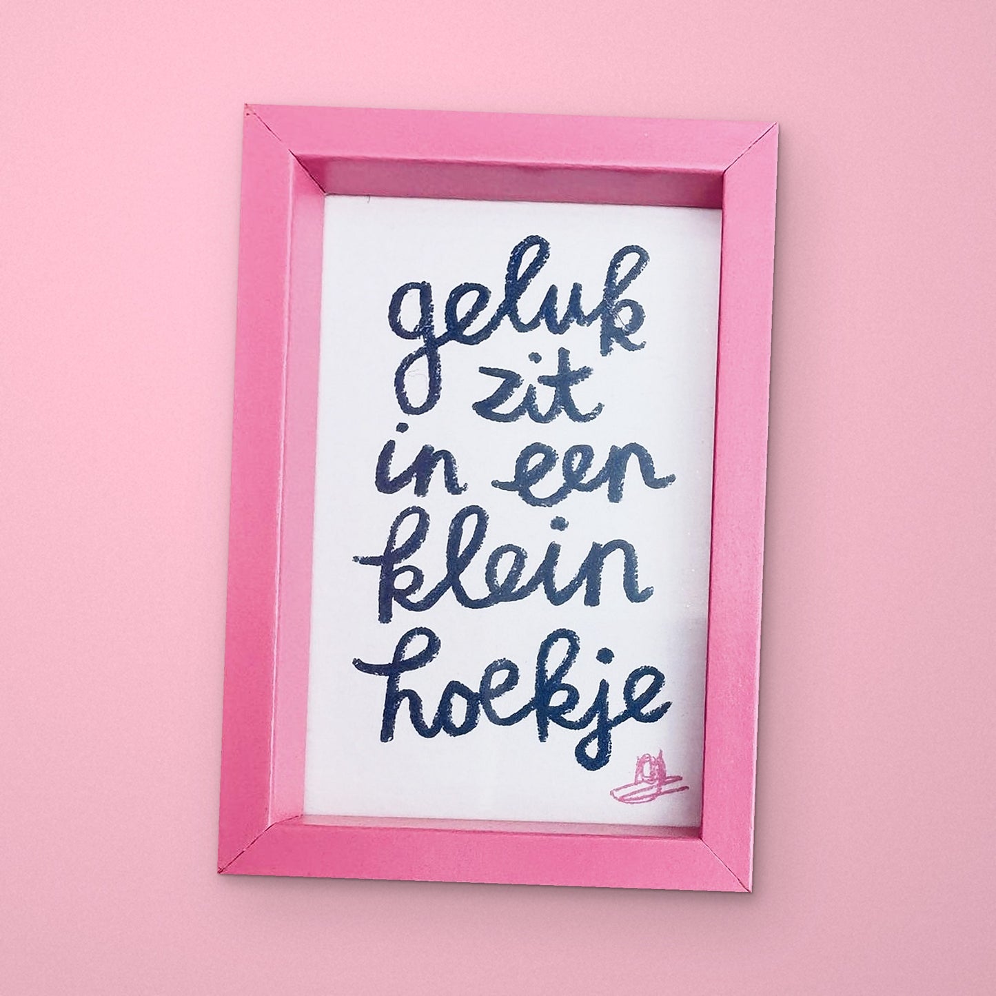 🌈  NIEUW Mini lijstje 'Geluk zit in een klein hoekje'